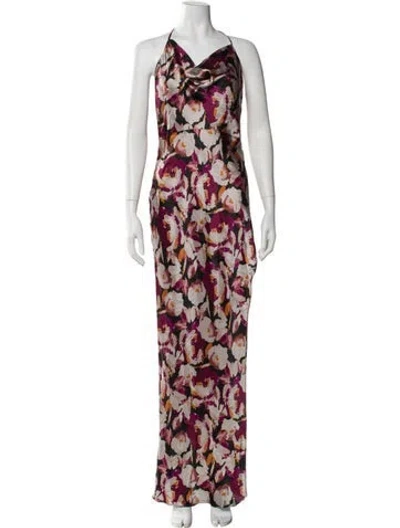 Pre-owned Nicholas Silk Long Dress W/ Tags In Black