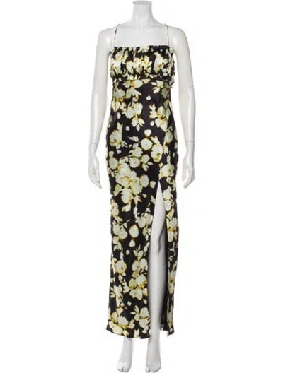 Pre-owned Nicholas Silk Long Dress W/ Tags In Black