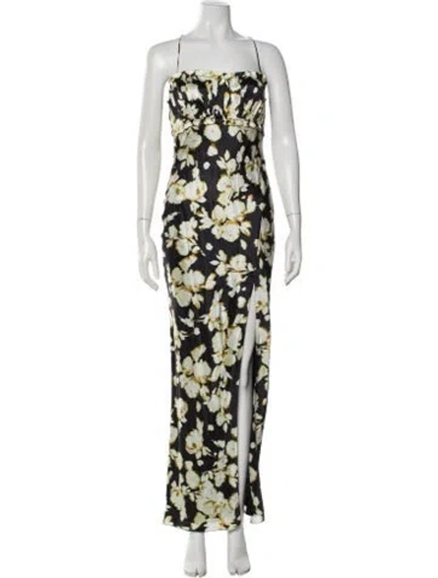 Pre-owned Nicholas Silk Long Dress W/ Tags In Black