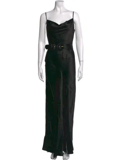 Pre-owned Nicholas Silk Long Dress W/ Tags In Black