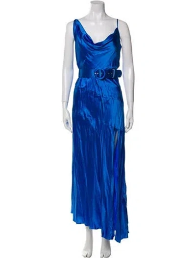 Pre-owned Nicholas Silk Long Dress W/ Tags In Blue