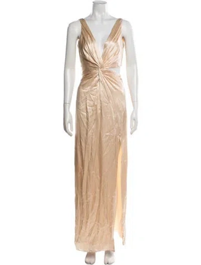Pre-owned Nicholas Silk Long Dress W/ Tags In Neutral