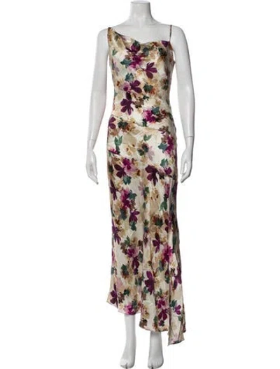 Pre-owned Nicholas Silk Long Dress W/ Tags In Neutral