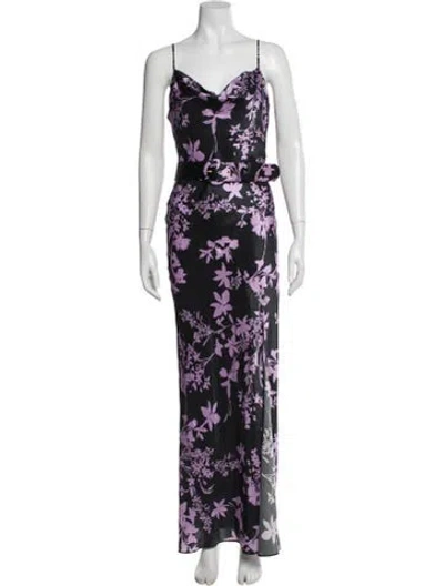 Pre-owned Nicholas Silk Long Dress W/ Tags In Purple