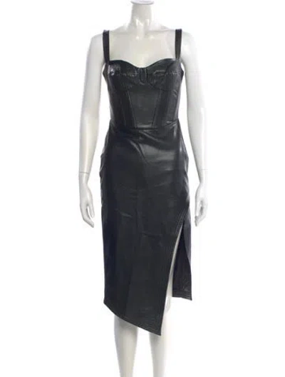 Pre-owned Nicholas Silk Midi Length Dress In Black