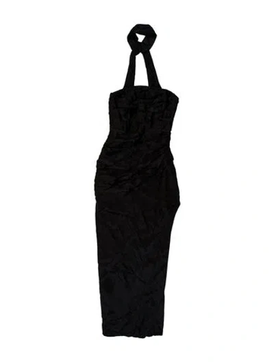 Pre-owned Nicholas Silk Midi Length Dress In Black