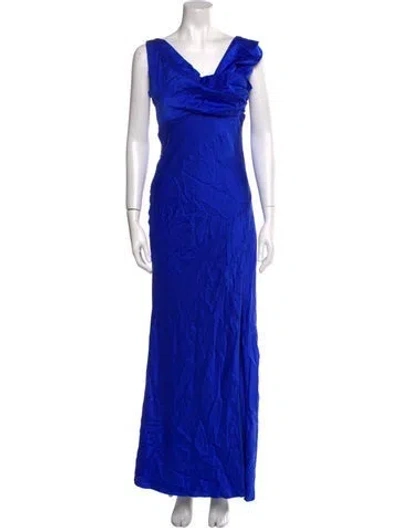 Pre-owned Nicholas Silk Midi Length Dress In Blue