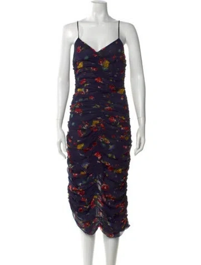 Pre-owned Nicholas Silk Midi Length Dress In Blue