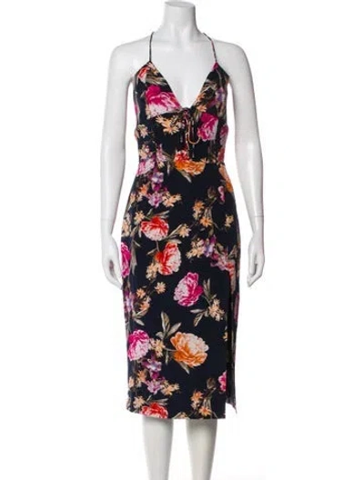 Pre-owned Nicholas Silk Midi Length Dress In Blue