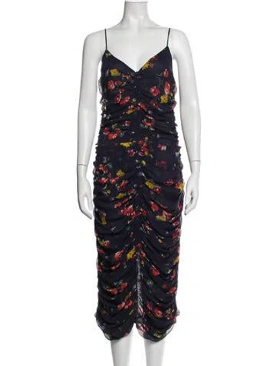 Pre-owned Nicholas Silk Midi Length Dress In Blue