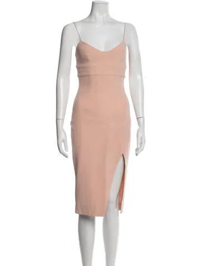 Pre-owned Nicholas Silk Midi Length Dress In Pink