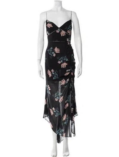 Pre-owned Nicholas Silk Midi Length Dress W/ Tags In Black