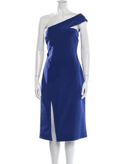 Pre-owned Nicholas Silk Midi Length Dress W/ Tags In Blue