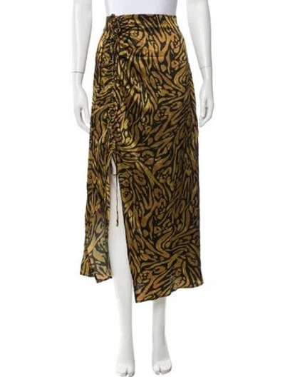 Pre-owned Nicholas Silk Midi Length Skirt In Black