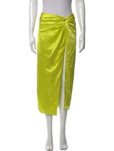 Pre-owned Nicholas Silk Midi Length Skirt In Green