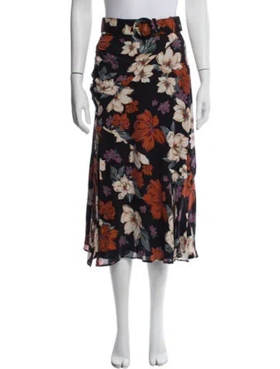 Pre-owned Nicholas Silk Midi Length Skirt In Multi