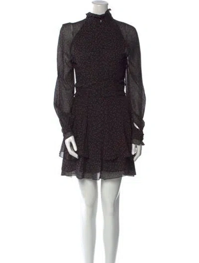 Pre-owned Nicholas Silk Mini Dress In Black
