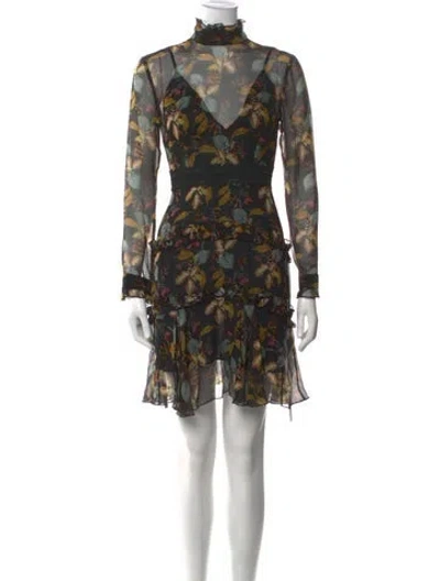 Pre-owned Nicholas Silk Mini Dress In Black