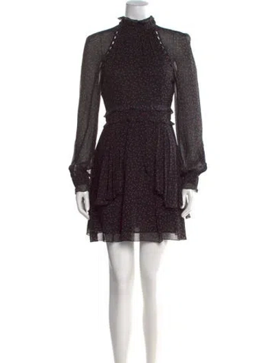 Pre-owned Nicholas Silk Mini Dress In Black