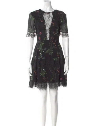 Pre-owned Nicholas Silk Mini Dress In Black
