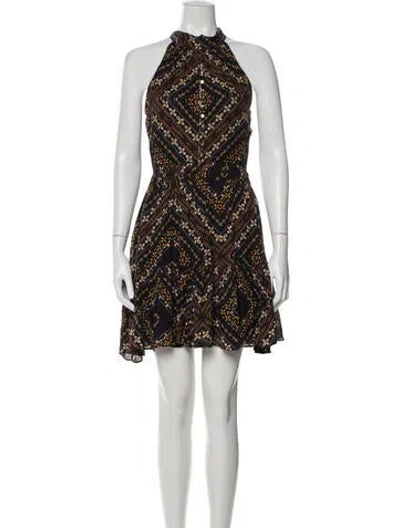 Pre-owned Nicholas Silk Mini Dress In Black