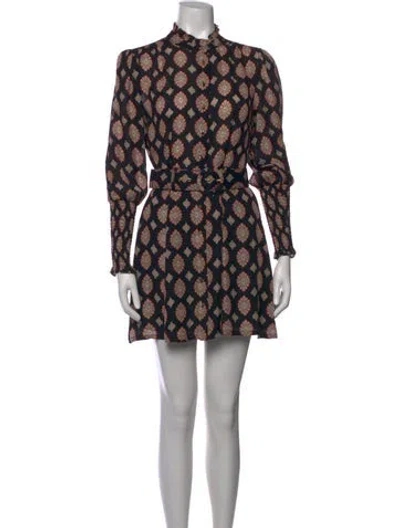 Pre-owned Nicholas Silk Mini Dress In Black