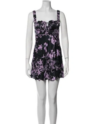 Pre-owned Nicholas Silk Mini Dress In Black