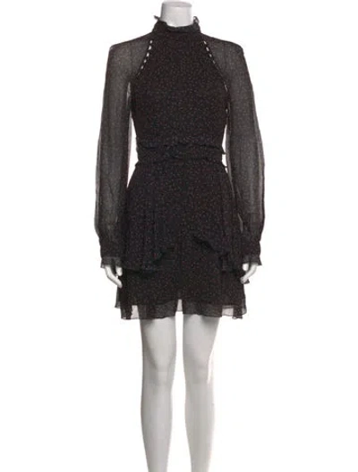 Pre-owned Nicholas Silk Mini Dress In Black