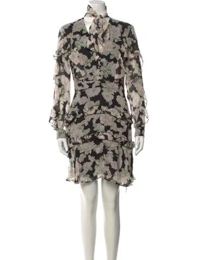 Pre-owned Nicholas Silk Mini Dress In Black