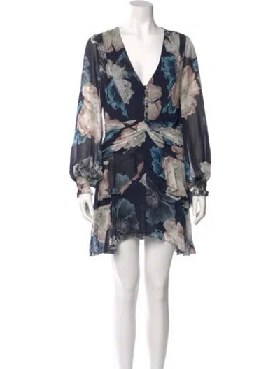 Pre-owned Nicholas Silk Mini Dress In Blue