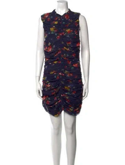 Pre-owned Nicholas Silk Mini Dress In Blue