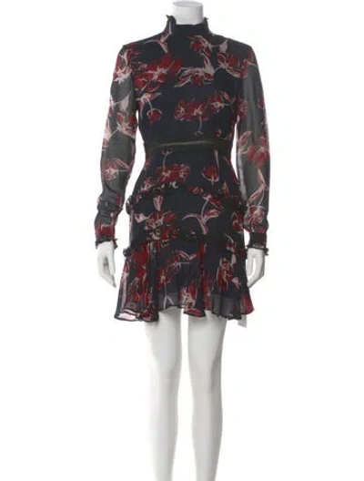 Pre-owned Nicholas Silk Mini Dress In Blue