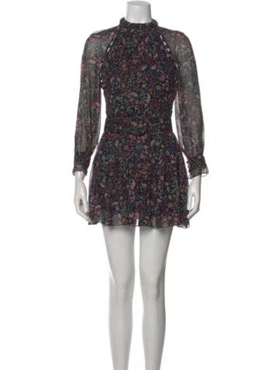 Pre-owned Nicholas Silk Mini Dress In Blue