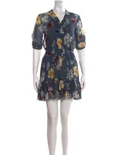 Pre-owned Nicholas Silk Mini Dress In Blue