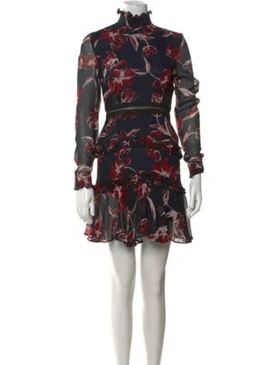 Pre-owned Nicholas Silk Mini Dress In Blue