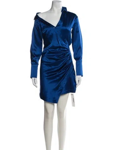 Pre-owned Nicholas Silk Mini Dress In Blue