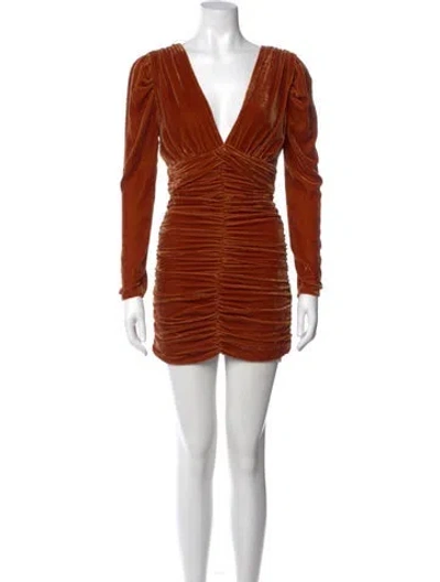 Pre-owned Nicholas Silk Mini Dress In Brown