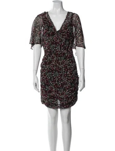Pre-owned Nicholas Silk Mini Dress In Burgundy
