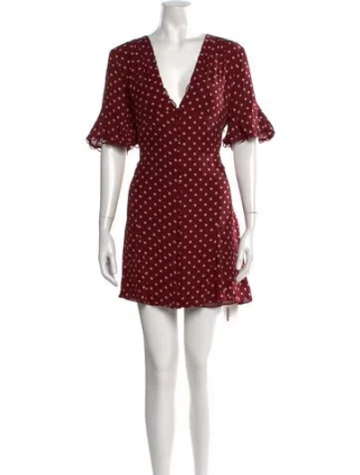 Pre-owned Nicholas Silk Mini Dress In Burgundy
