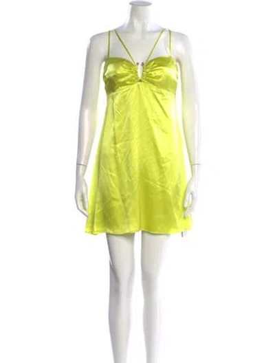 Pre-owned Nicholas Silk Mini Dress In Green