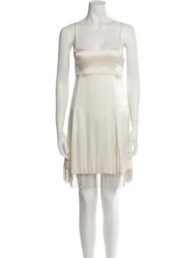 Pre-owned Nicholas Silk Mini Dress In Neutral