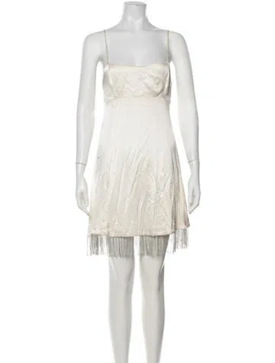 Pre-owned Nicholas Silk Mini Dress In Neutral
