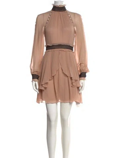 Pre-owned Nicholas Silk Mini Dress In Neutral