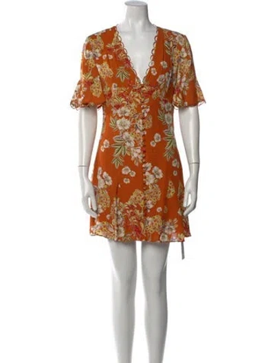 Pre-owned Nicholas Silk Mini Dress In Orange