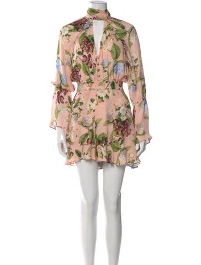 Pre-owned Nicholas Silk Mini Dress In Pink