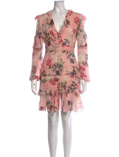 Pre-owned Nicholas Silk Mini Dress In Pink