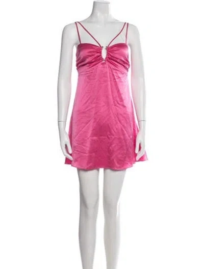 Pre-owned Nicholas Silk Mini Dress In Pink
