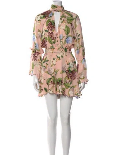 Pre-owned Nicholas Silk Mini Dress In Pink