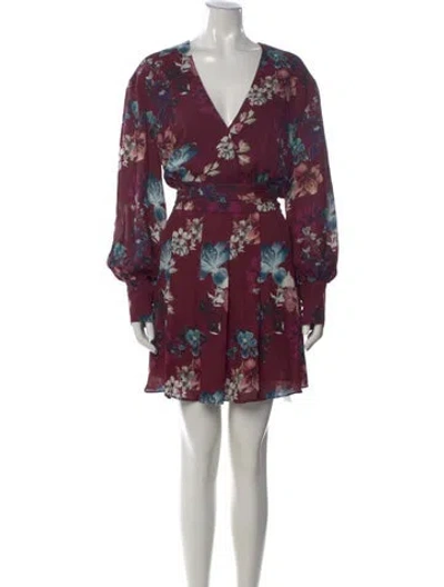 Pre-owned Nicholas Silk Mini Dress In Purple