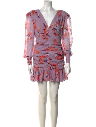 Pre-owned Nicholas Silk Mini Dress In Purple